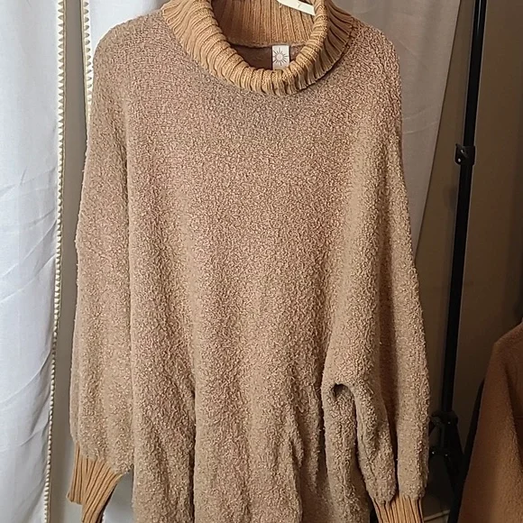 Offline By Aerie Sweaters Women XL Brown Turtle Neck Long Sleeve Pullover Casual - Picture 2 of 6